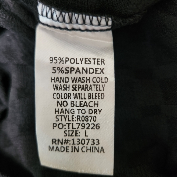 EUC UMGEE WIDE LEG PULL ON TEXTURED BLACK PANTS TROUSERS SZ L - Picture 8 of 8